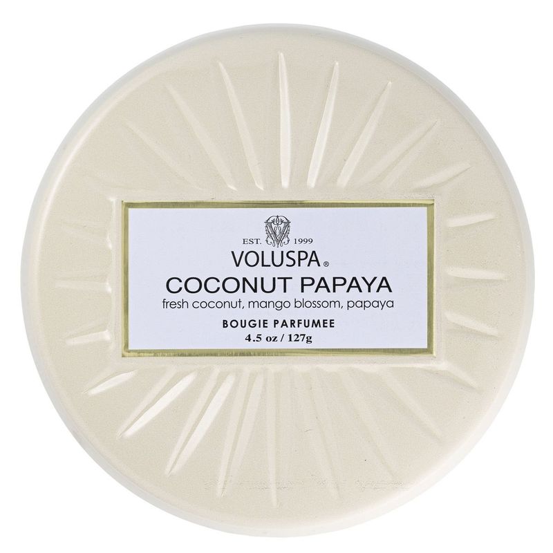 VOLUSPA - Papaya Coconut Mini Tin Duftlys