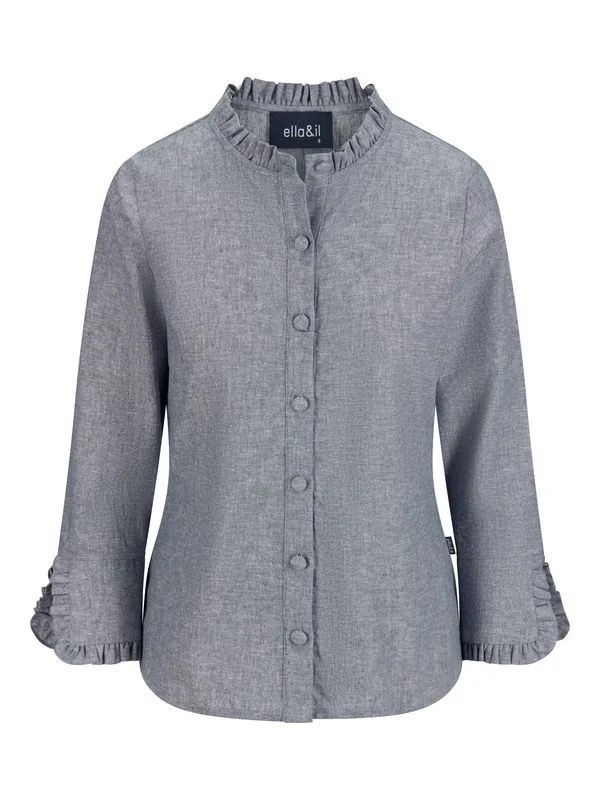 ELLA&IL - Clarion Linskjorte Denim Blue