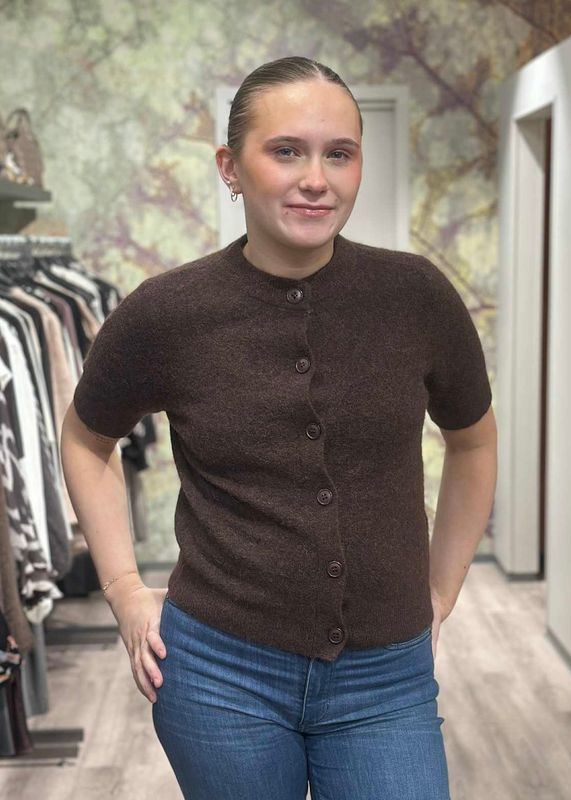 SAMSØE SAMSØE - W Sanoura SS Cardigan Fudge 15556