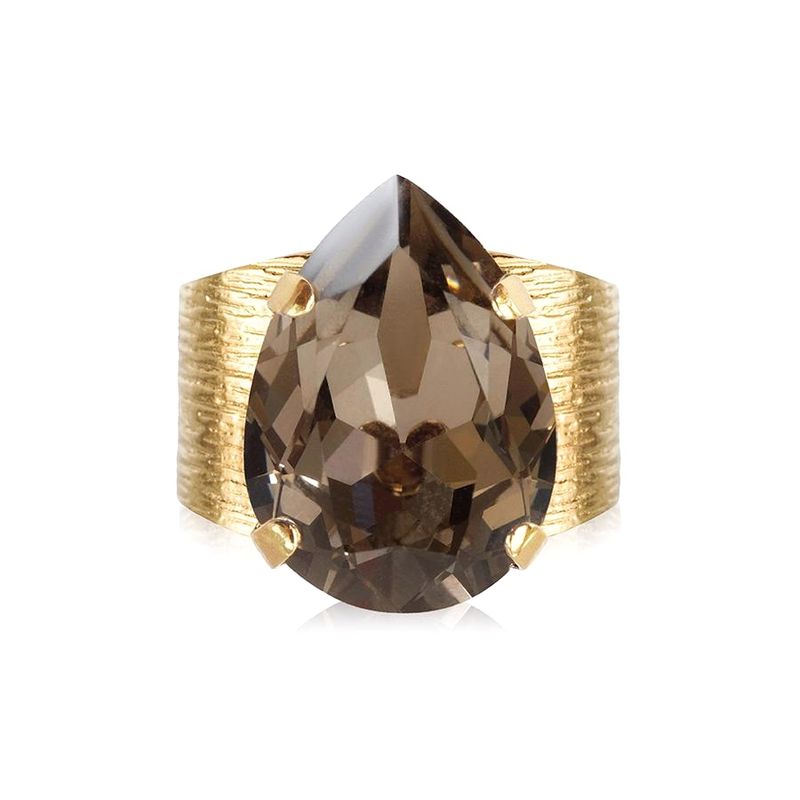 CAROLINE SVEDBOM - Classic Drop Ring Gold Greige