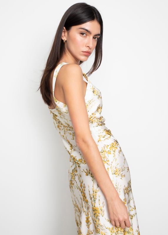 CAMILLA PIHL - Anna Kjole Yellow Mimosa Print