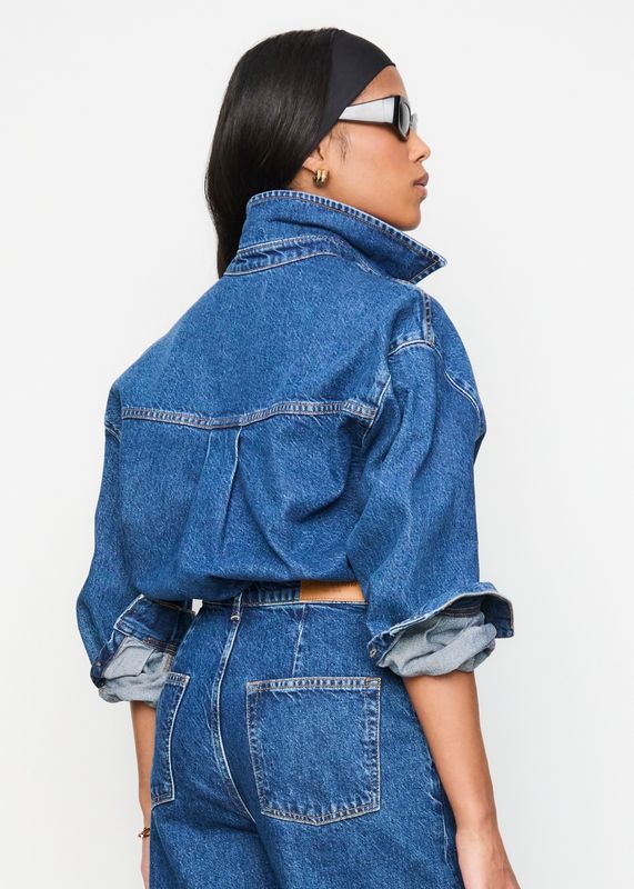 CAMILLA PIHL - Alex Denimskjorte Washed Dark Blue