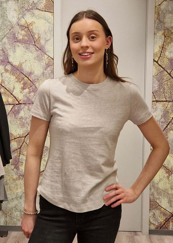 ELLA&IL - Jane Cotton Blend T-skjorte Sand