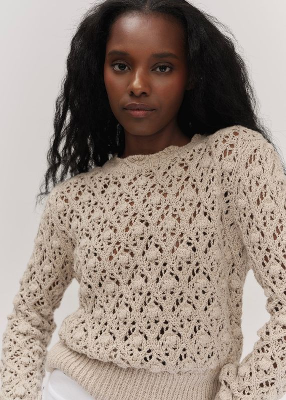 ELLA&IL - Lea Cotton Genser Chickpea Beige 