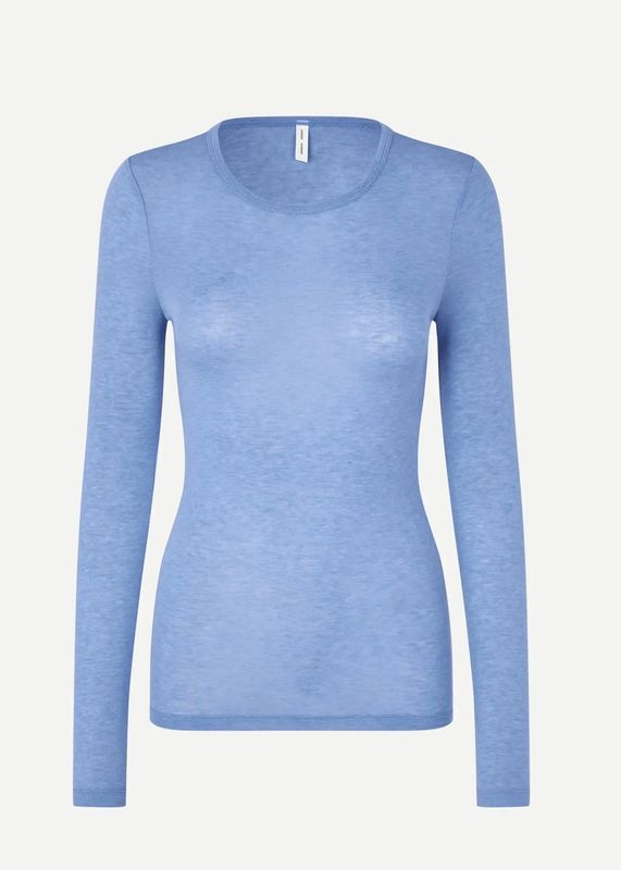 SAMSØE SAMSØE - W Sadou T-shirt ls 15499 Della Robbia Blue 