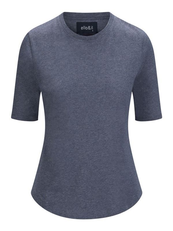 ELLA&IL - Karina Cotton Blend T-skjorte Denim Blue