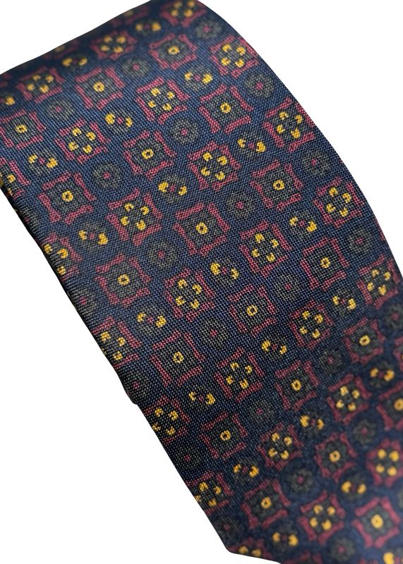 STENSTRÖMS - Slips Navy Pattern Silk 913454 181