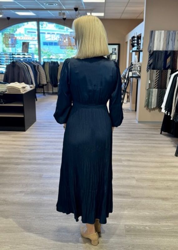 HALE BOB - Emryn Solid Midikjole Navy 65VR664S