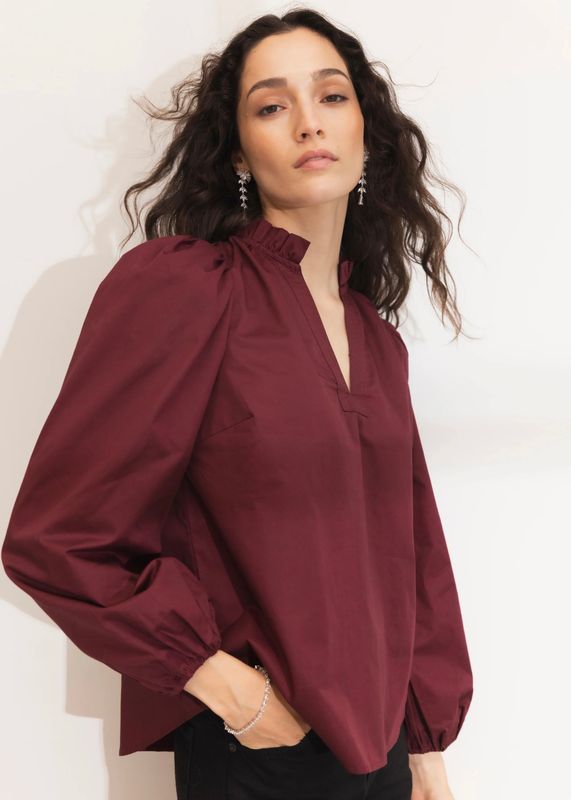 CAMILLA PIHL - Infinity Bluse Dark Red 