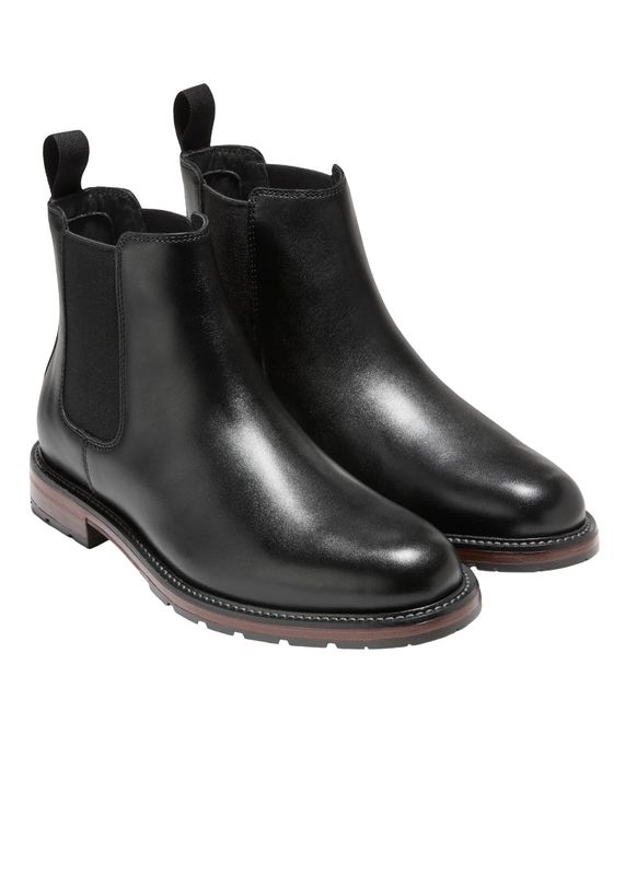 COLE HAAN - Men's Roundhill Grand Chelsea Boots WP Black
