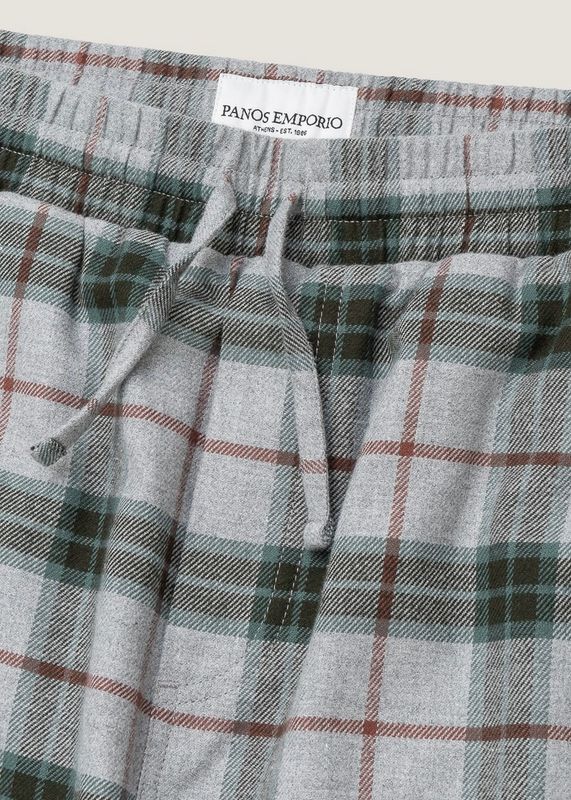 PANOS EMPORIO - M Pyjamas Sett Grey Tartan Check