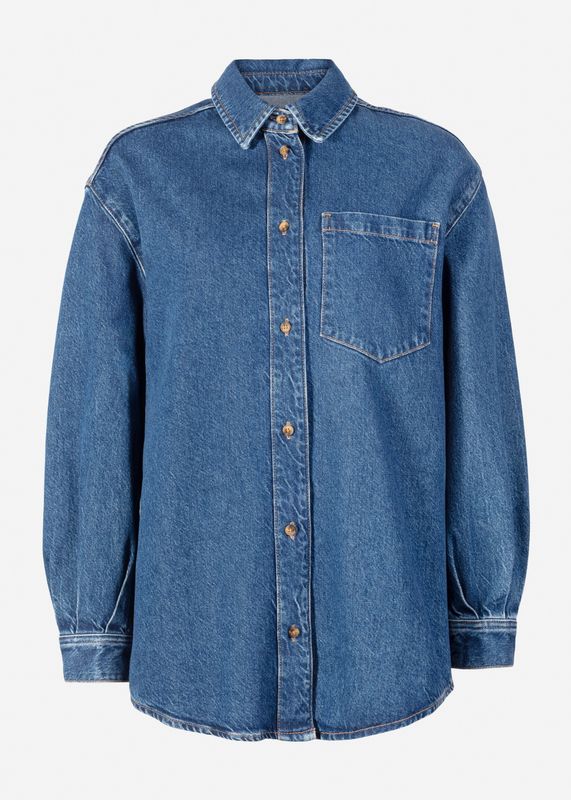 CAMILLA PIHL - Alex Denimskjorte Washed Dark Blue