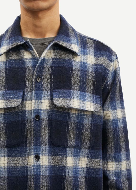 SAMSØE SAMSØE - M Sacastor X H Overshirt 14089 True Navy Ch.