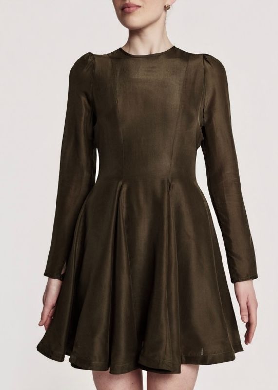 BYTIMO - Organza Fitted Minikjole Forest 2710610-056