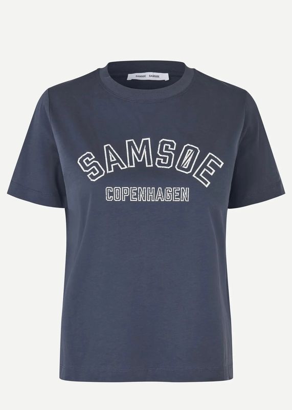 SAMSØE SAMSØE - W Sacamino SS T-skjorte 15276 Ombre Blue Logo