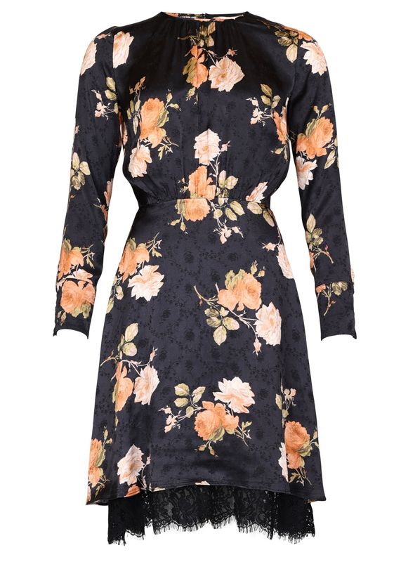 BYTIMO - Jacquard Minikjole Midnight Roses 2710507-110