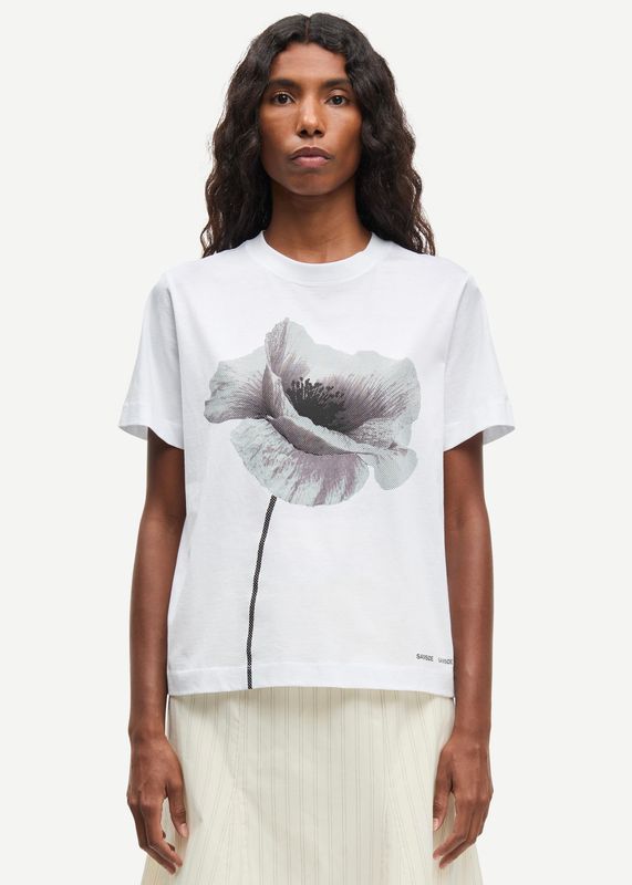 SAMSØE SAMSØE - W Sacamino SS T-skjorte 15276 White Poppy
